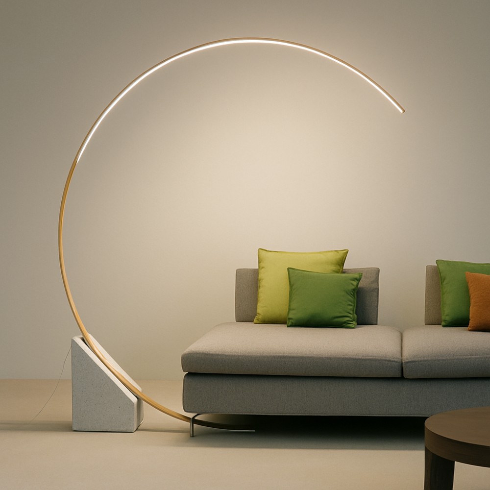 Lampada da terra ad arco: Run design Ondaluce